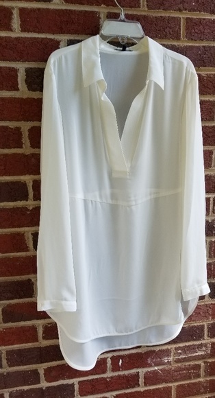 (Donated)KAARI Blue.. High Low Sheer Top - Picture 2 of 6